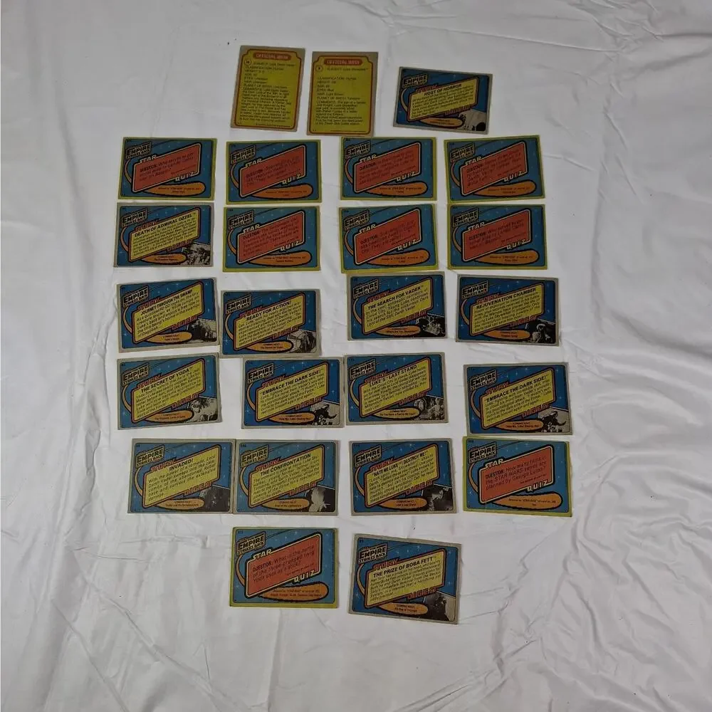 Vintage 1980 Topps Star Wars The Empire Strikes Back Trading Card Lot (25 Cards)